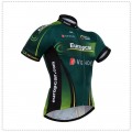 Ensemble cuissard vélo sans bretelles et maillot cyclisme équipe pro Europcar