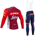 Ensemble cuissard vélo et maillot cyclisme hiver pro TREK Segafredo 2023 blanc